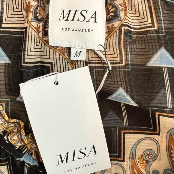 NWT-MISA Los Angeles SIENA Top in Alhambra Mosaic, size Medium - Picture 7 of 10